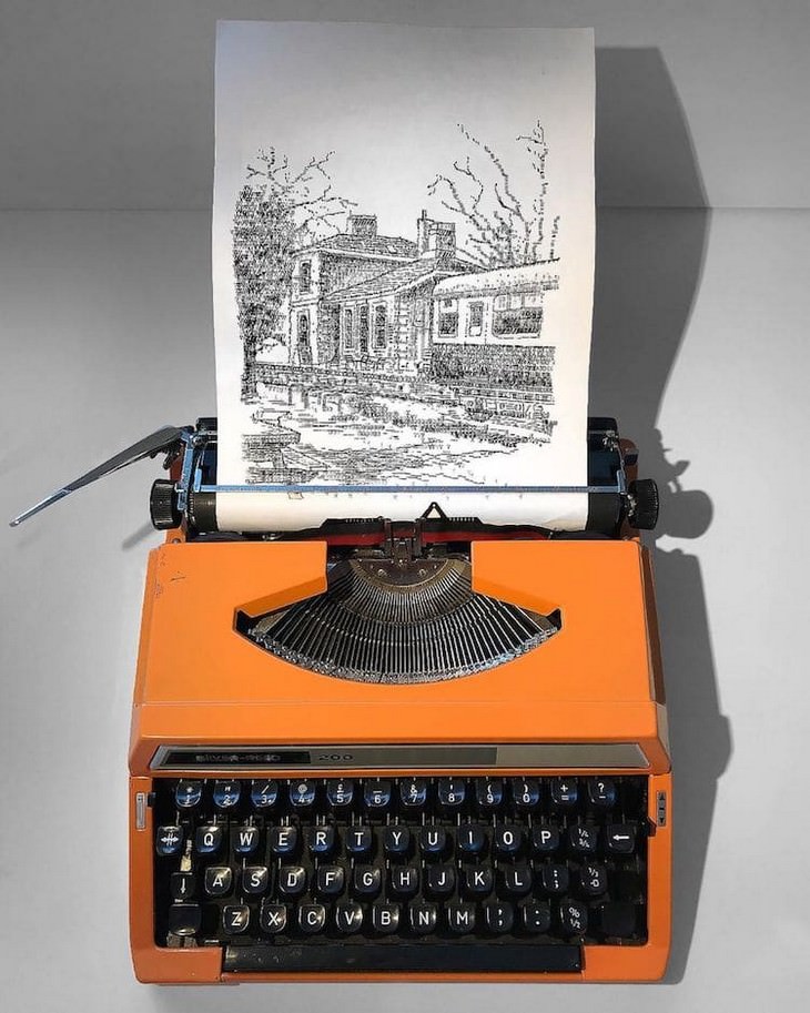 Arte Creado Con Una Máquina De Escribir,calle