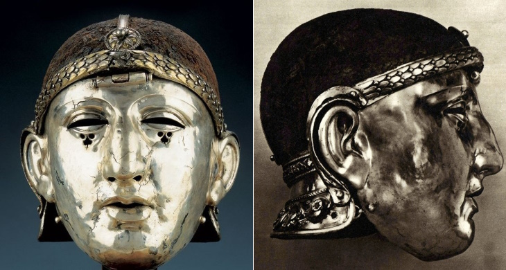 Historia de las máscaras El casco de Emesa