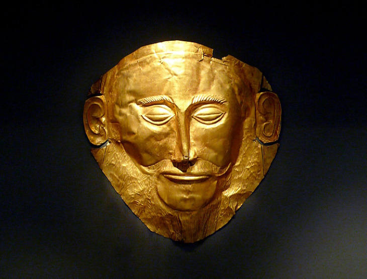 Historia de las máscaras Máscara mortuoria micénica de Agamenón