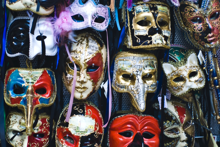 Historia de las máscaras Máscaras venecianas de Carnaval