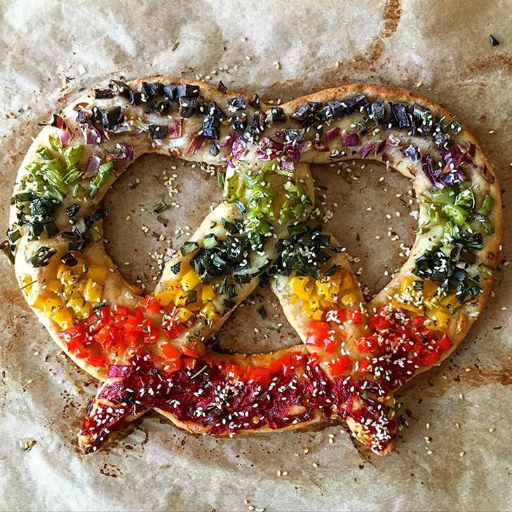 Creaciones Artísticas Horneadas, pretzel con verduras