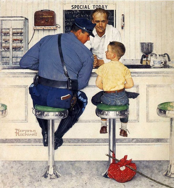 Pinturas De Norman Rockwell, El fugitivo (1958)