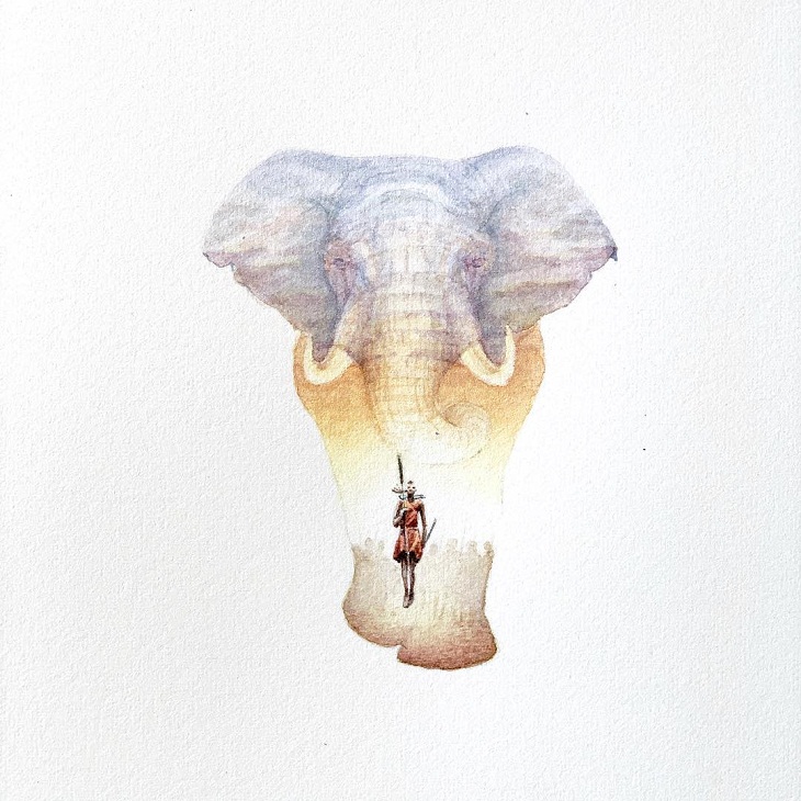 Pinturas De Animales, elefante