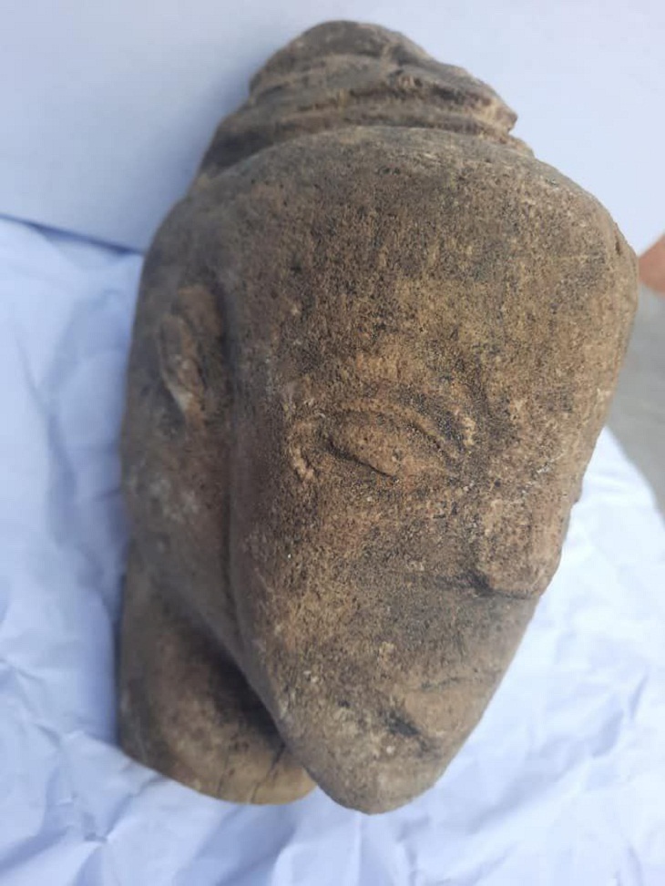 Descubrimientos arqueológicos de 2022, estatuilla de cabeza de diosa 