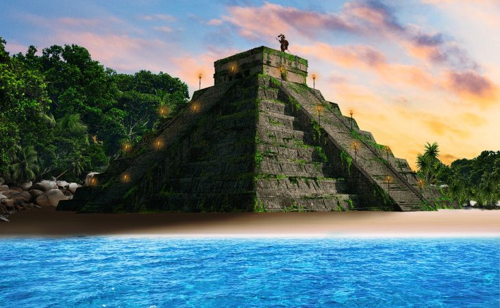 El Imperio Azteca, pirámide