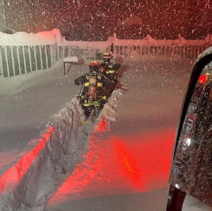 Tormenta de nieve en Buffalo, atascado'