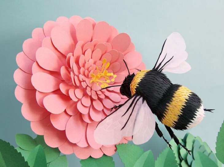 Arte en papel, abeja