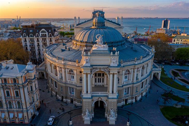 El casco antiguo de Odessa, Ucrania