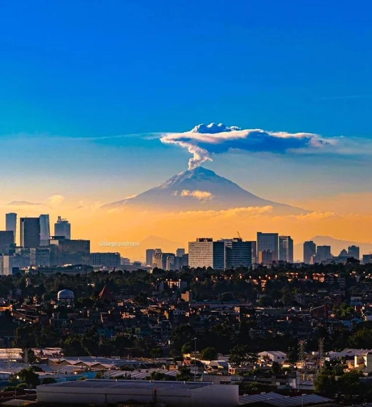 Ciudad De México, volcán Popocatépetl