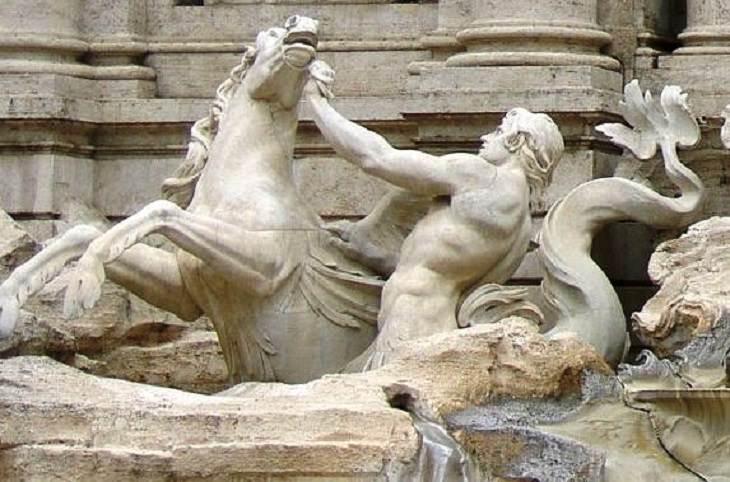 Criaturas de la mitología y el folclore inspiradas en los caballos, , Hippocampus, el caballo marino popular en las mitologías griega, romana y fenicia, entre otras.
