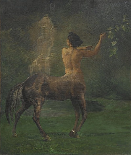 Criaturas de la mitología y el folclore inspiradas en los caballos, Centauro, una bestia mitad humana mitad caballo de los cuentos de la mitología griega.