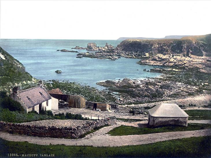 Postales De Escocia de 1890, La costa cerca de Macduff