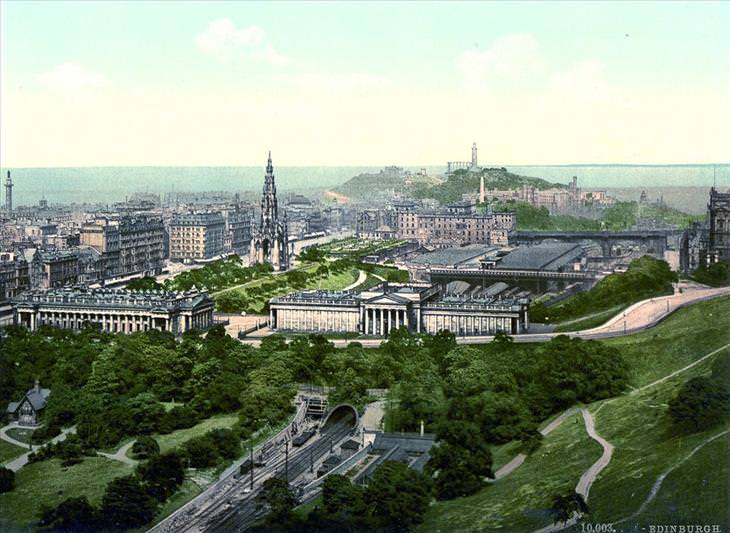 Postales De Escocia de 1890, Edimburgo
