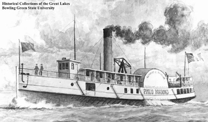 Barcos históricos que naufragaron en los Grandes Lagos el Island Queen