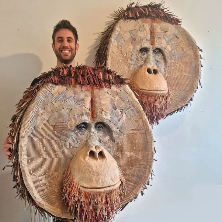 Esculturas De Animal De Josh Gluckstein, el artista con esculturas de dos orangutanes