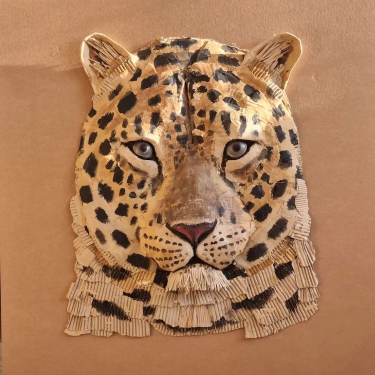 Esculturas De Animal De Josh Gluckstein, leopardo