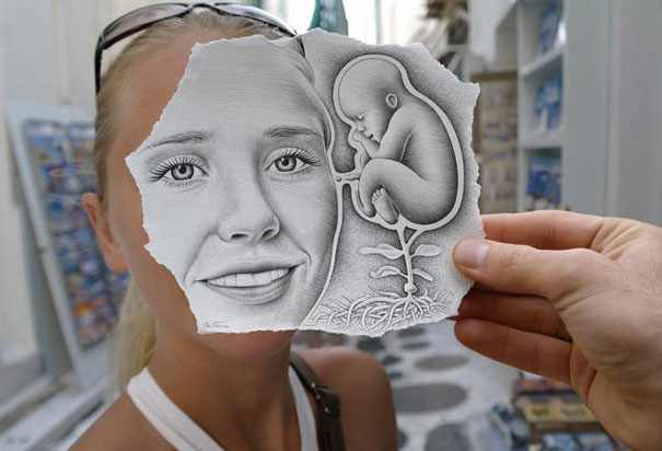 Maravillosos Dibujos Del Artista Ben Heine, embrión