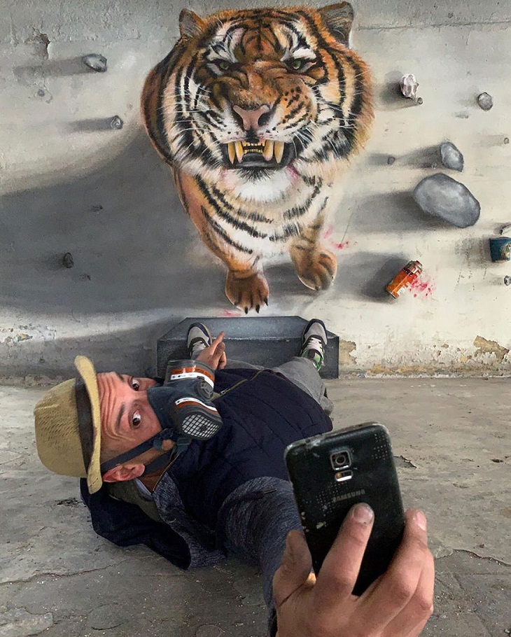 Grafiti En 3D, tigre