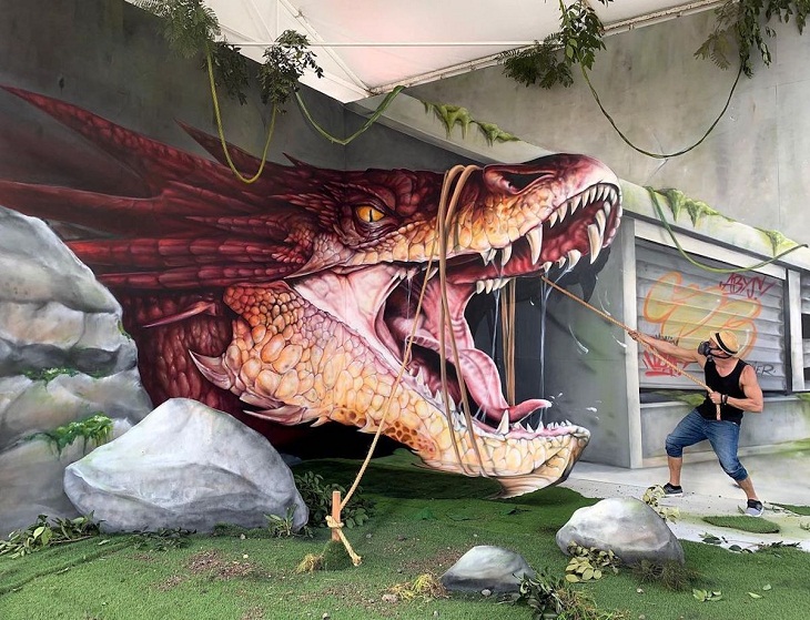 Grafiti En 3D, dragón