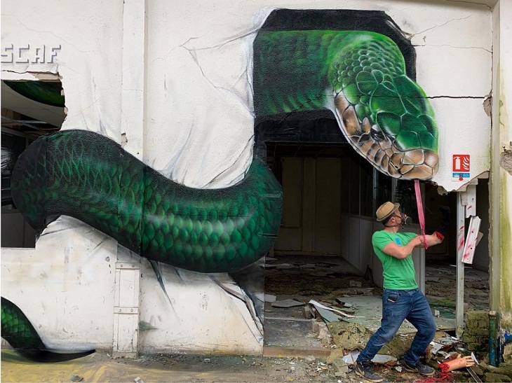 Grafiti En 3D, serpiente