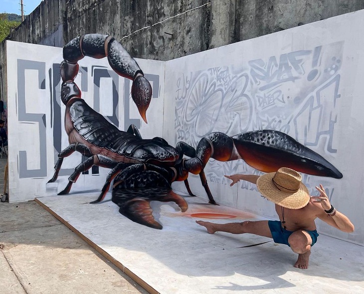 Grafiti En 3D, escorpión