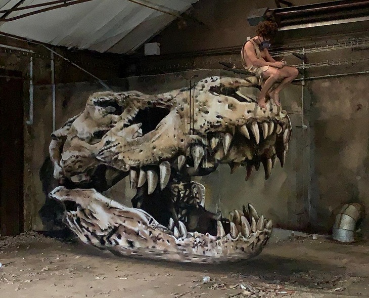 Grafiti En 3D, dinosaurio