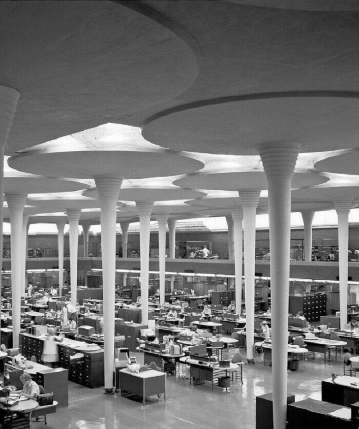 Sede central de Johnson Wax, Wisconsin, EE. UU. Arquitecto: Frank Lloyd Wright