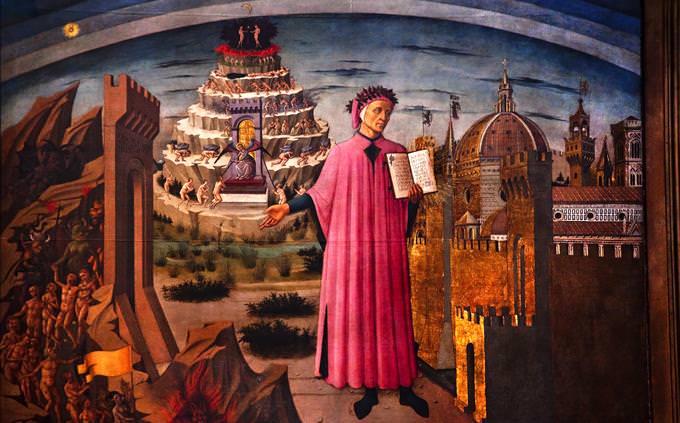 Obra de arte de la Divina Comedia de Dante