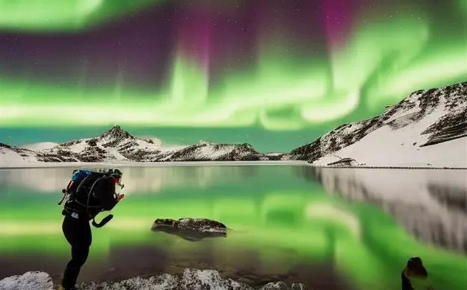 Inteligencia artificial o imagen real: la aurora boreal