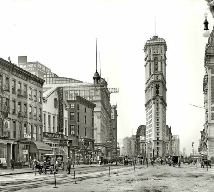  La calle Times Square en la antigüedad (1904)