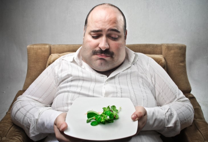 La Dieta hCG, hombre con sobrepeso