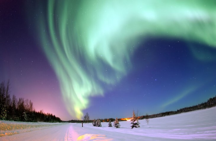 Fotografías Increíbles, la aurora boreal brilla sobre Bear Lake