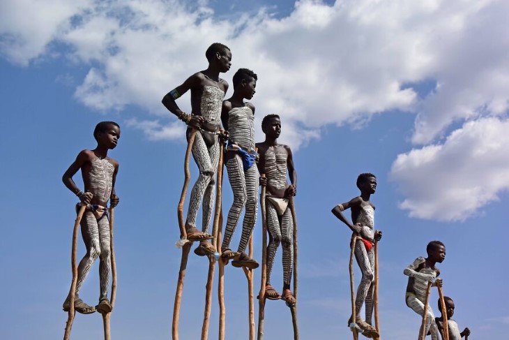 Fotografías Increíbles, Niños Banna en Etiopía