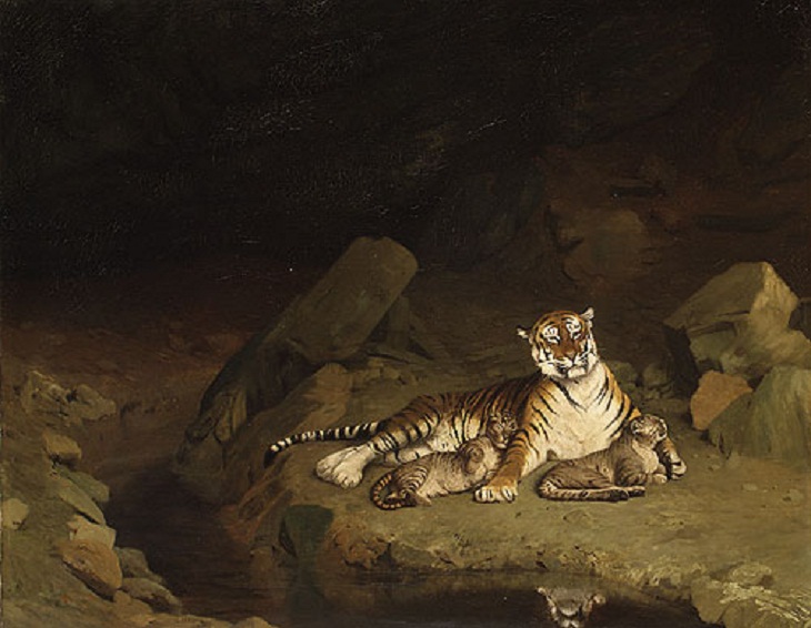 “Tigre y cachorros” (1884) de Jean-Léon Gérôme