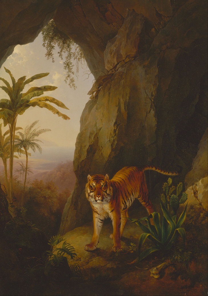 “Tigre en una cueva” (circa 1814) de Jacques-Laurent Agasse