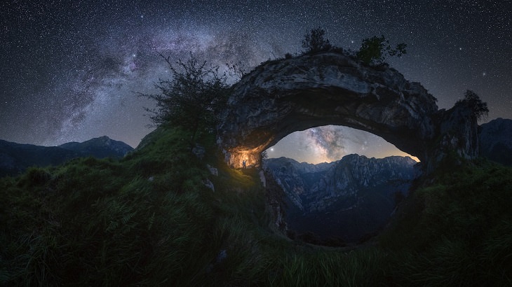 Fotos De La Vía Láctea, tomada en Los Picos De Europa en España