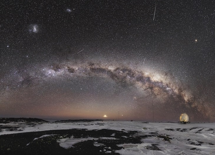 Fotos De La Vía Láctea, tomada en la Base Marambio, Antártida