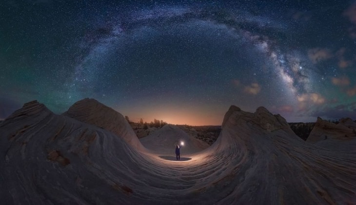 Fotos De La Vía Láctea, tomada de Kanab, Utah, EE. UU.