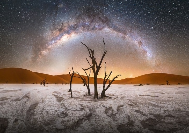 Fotos De La Vía Láctea, tomada en el Parque Nacional Namib-Naukluft, Namibia