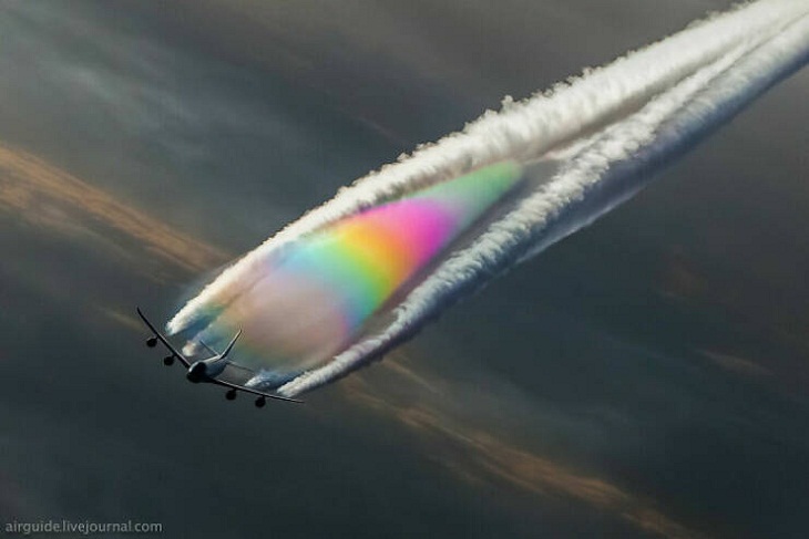 Fotos De Aviación, Boeing 747 Estelas de arcoíris