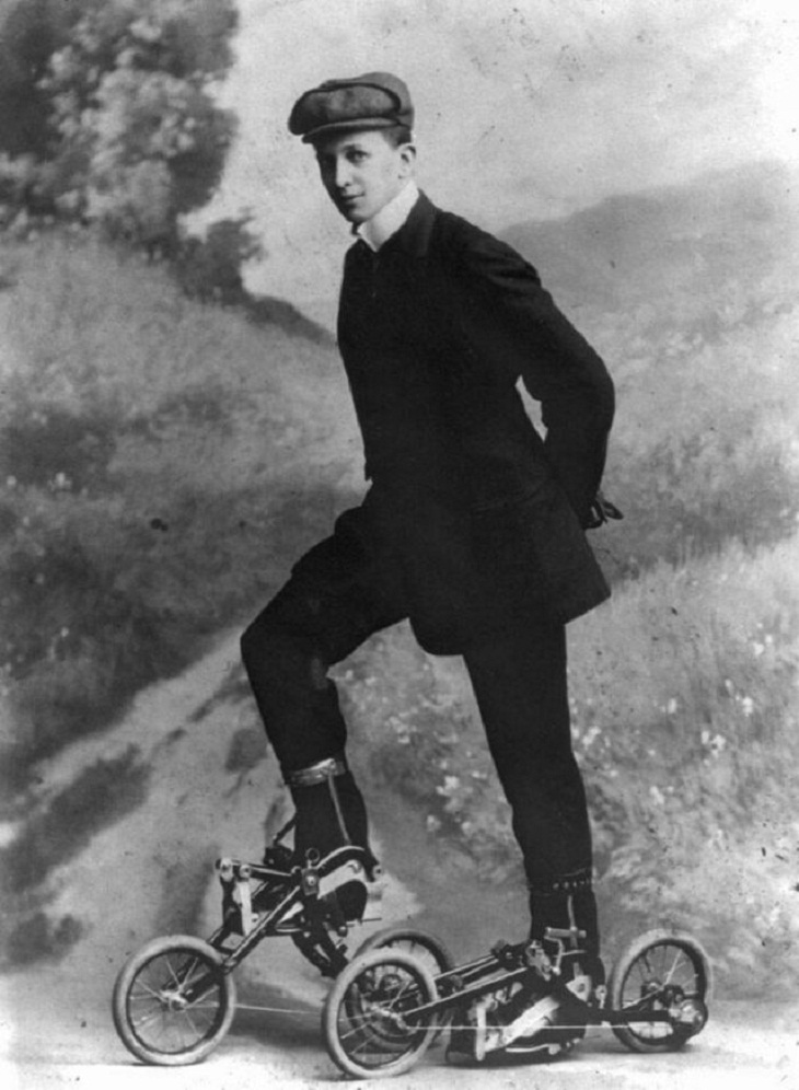 Orígenes De Inventos Famosos, patines de ruedas, 1910