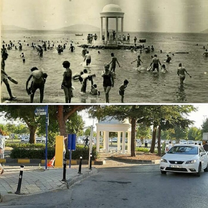 Playa de Süreyya en Estambul - 1940 y hoy