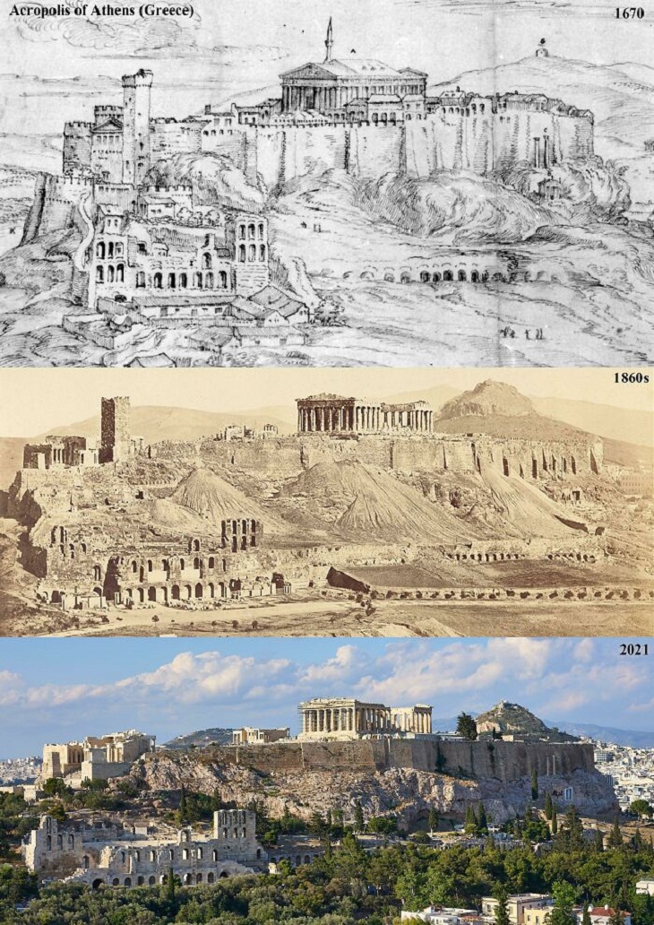  Acrópolis de Atenas (Grecia) - 1670-1860s-2021