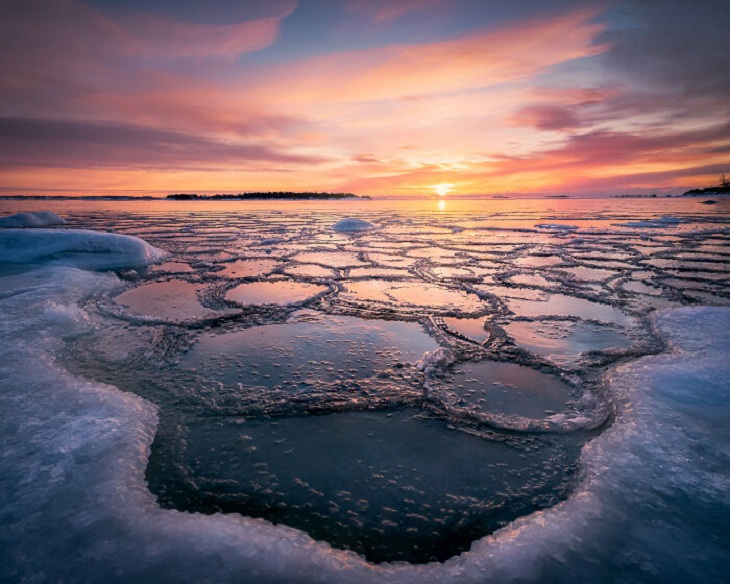 Naturaleza De Finlandia, mar congelado
