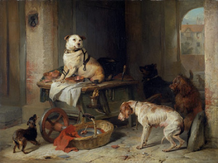 Pinturas De Perros Famosas, Un Jack en la oficina por Sir Edwin Landseer, 1830