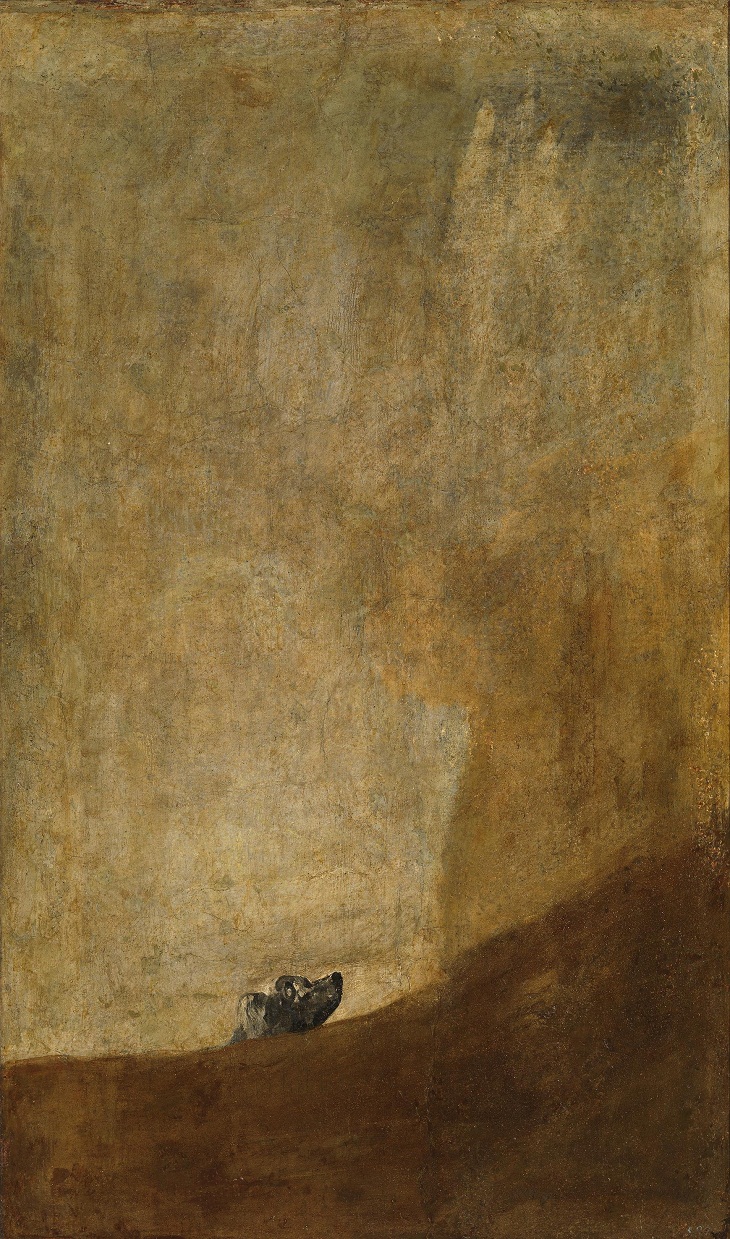 Pinturas De Perros Famosas, El Perro de Francisco de Goya, 1819 – 1823