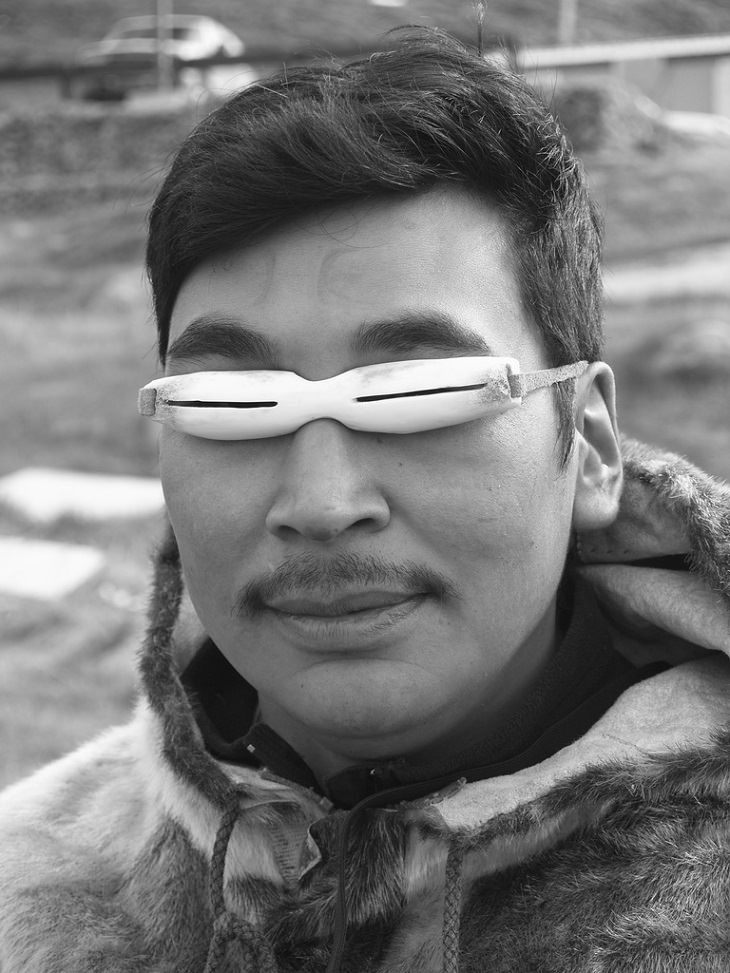 Inventos De Los Pueblos Indígenas, gafas para la nieve