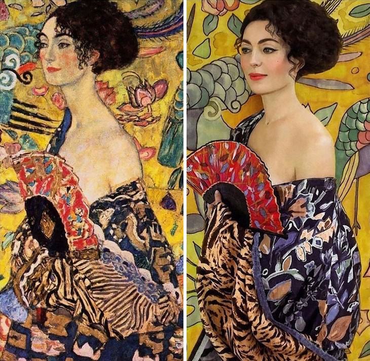 Dama con abanico de Gustav Klimt