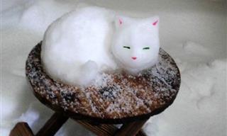 Los Residentes De Tokio Construyen Asombrosas Esculturas De Nieve