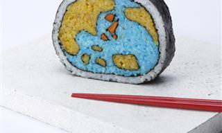 Originales Piezas De Sushi Convertidas En Arte